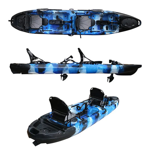 Double Persons Fishing Kayak Sit on Top Fishing Kayaks Wholesale With Paddle System