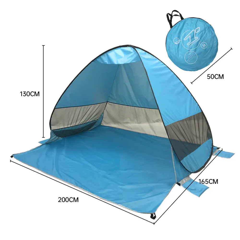 Beach Tent Automatic Instant Pop Up Tent Potable Beach Tent Outdoor Waterproof UV Protection Camping Fishing Tent