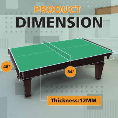 7ft Mid-Size Ping Pong Conversion Top Foldable Portable Table Tennis Table Top For Indoor Games