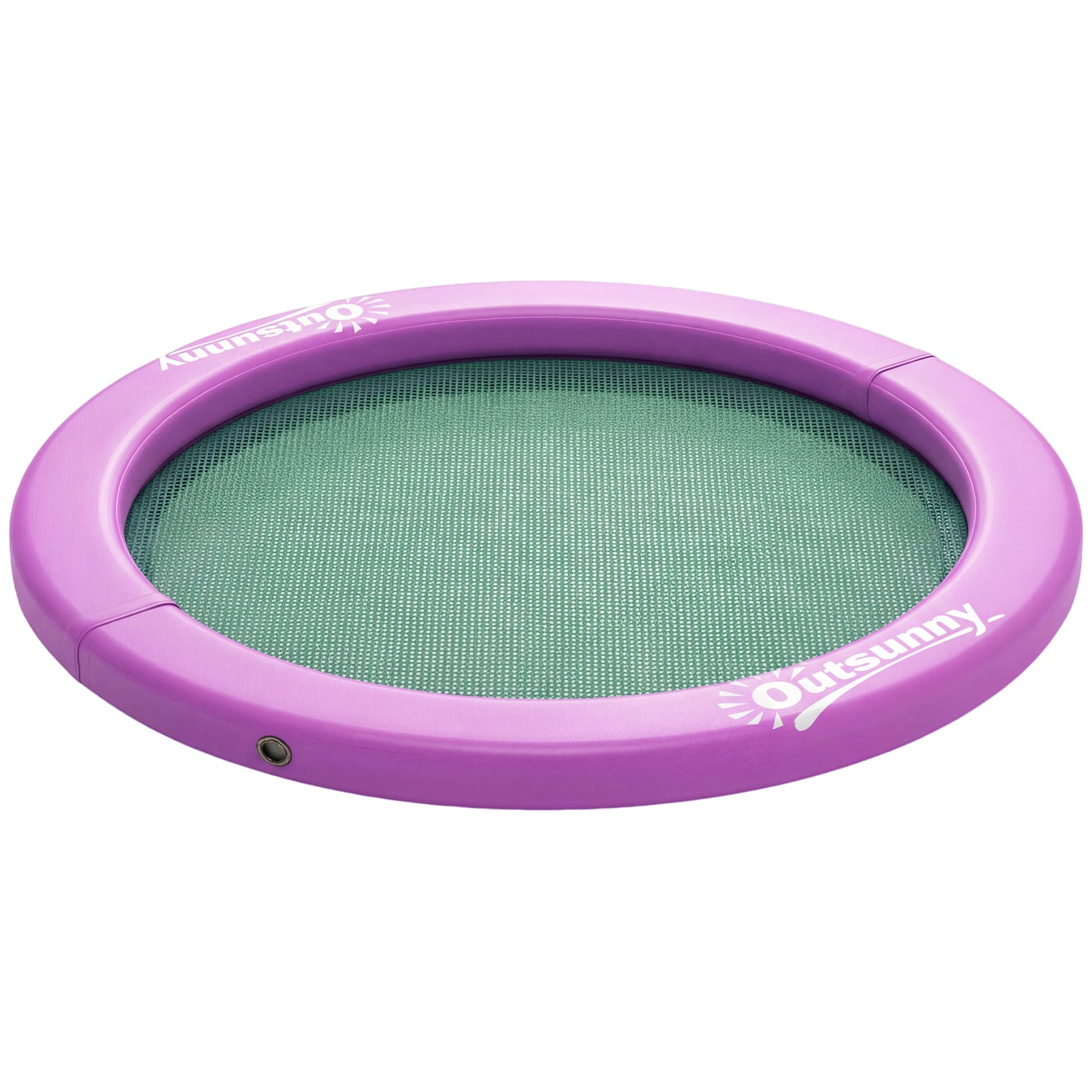 8FT Inflatable Water Hammock Floating Ring, Inflatable Floating Dock Platform for for Lakes, Pools, Oceans, Purple