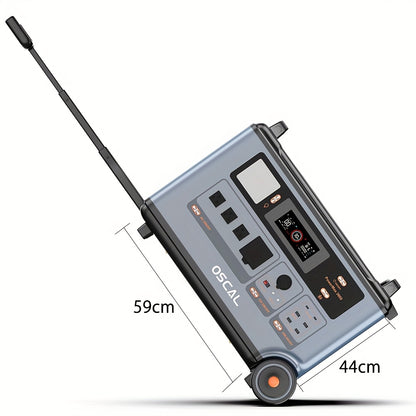 OSCAL 3600Wh Solar Generator PowerMax 3600 with 3x400W Panel | 4 AC Outputs (7200W Peak), 1.2H Full Charging, App Control, Emergency Power Station for Home, Camping & RVs, Includes Bonus 30W Solar Panel