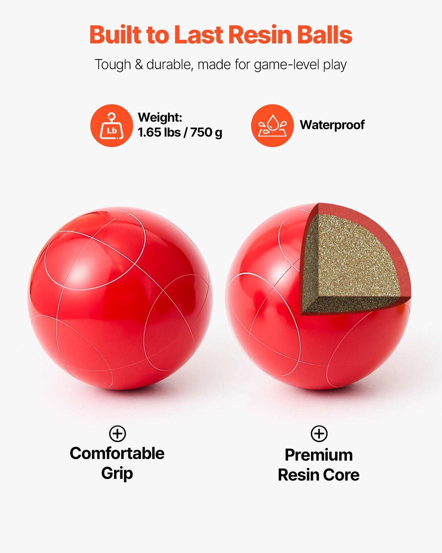Bocce Ball Set Bocce Ball Game Set 90 Mm 8 Resin Balls 4 Colors For Beach
