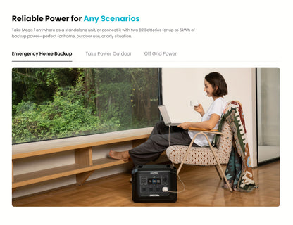 OUPES 2000w 1024Wh Portable Power Station Backup LiFePO4 Battery, 110V/2000W Pure Sine Wave AC Outlet, Solar Generator For Outdoors Camping Travelling And Emergencies.