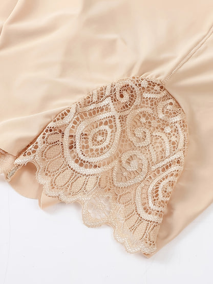 3pcs Contrast Lace Boyshort Panties, Seamless Scallop Trim Bow Tie Panties, Women's Lingerie & Underwear