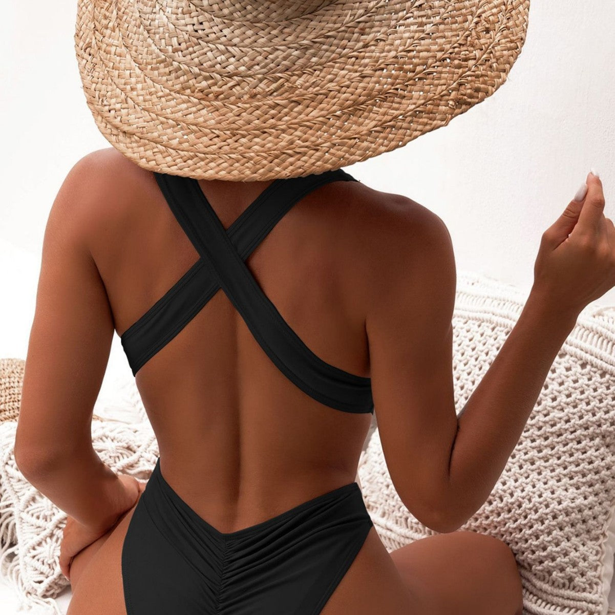 One-piece Swimsuit Stitching Bikini European And American