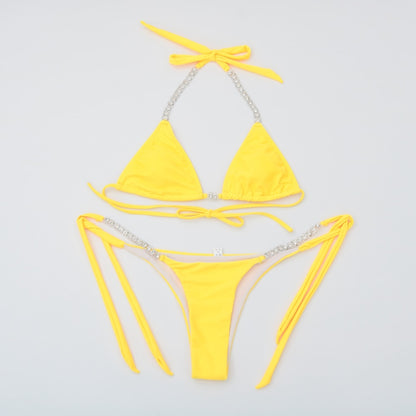 Crystal Diamond Bikini Set Sexy Swimming Suit For Women Swimsuit Push Up Swimwear Brazilian Bathing Suits Summer Beach Wear