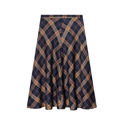 Commuting style patterned cape skirt