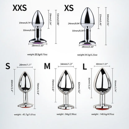 Posterior metal anal plug for adult men and women SM sex toys for masturbation and orgasm, anal plug for adult products