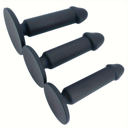 3pc/Set Silicone Suction Cup Butt Plug Easy In Dildo Anal Plugs Training Set Expandable Beginner Anal Beads Beginner Soft Silicone Anal Plugs