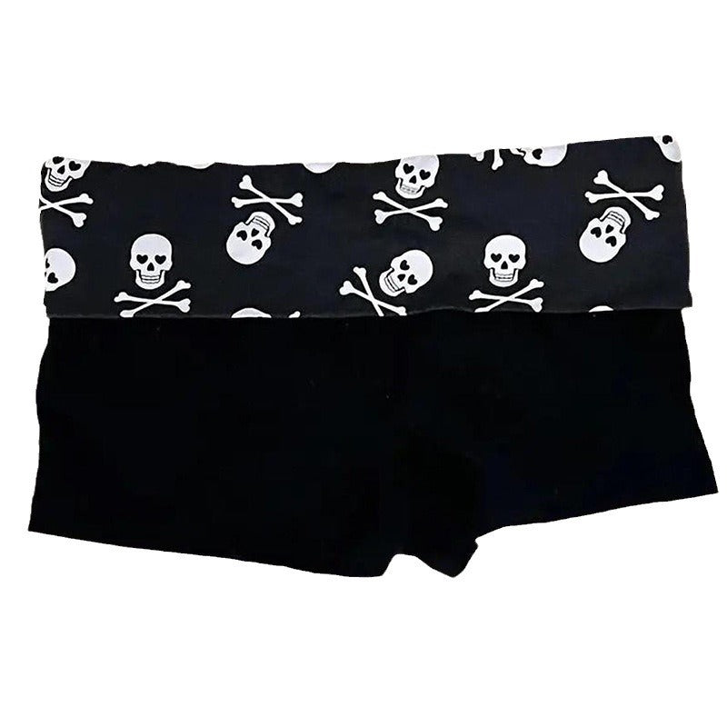 American-style Streetwear Athletic Skull Biker Shorts