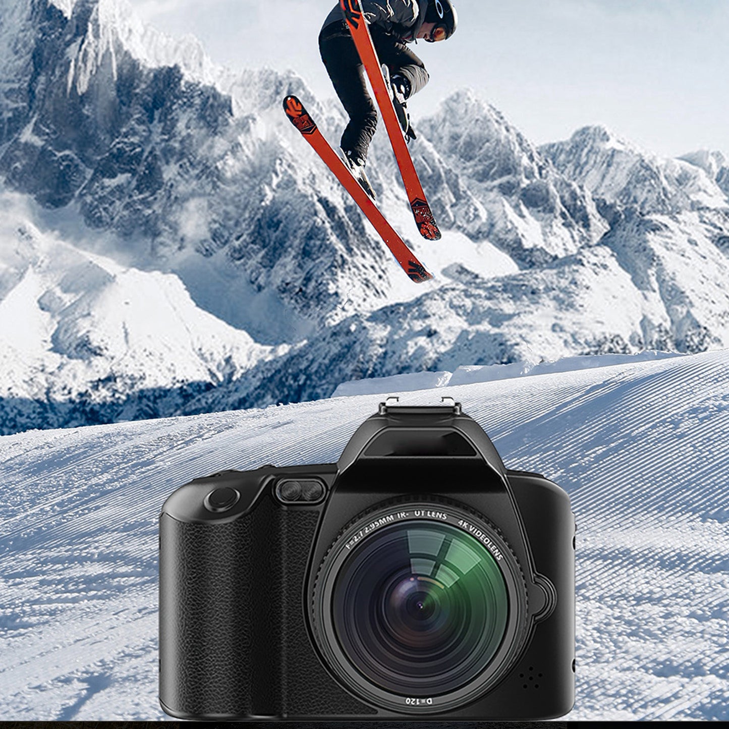 Digital Camera 3 Inch IPS Screen 4K 64MP 16x Digital Zoom Night Vision Wireless Dual Cameras Camcorder With Memory Card 32G