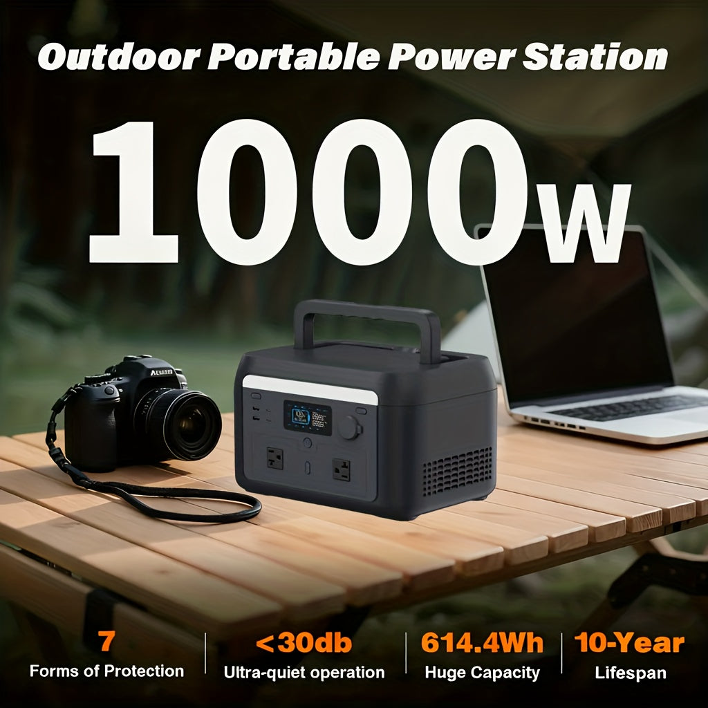 Advanced 3000W/1000W Solar Generator with Smart APP & Frequency Tracking - 1.6Hr Rapid Charge, LiFePO4 Battery for 10-Year Service, 30dB Ultra-Quiet Portable Power