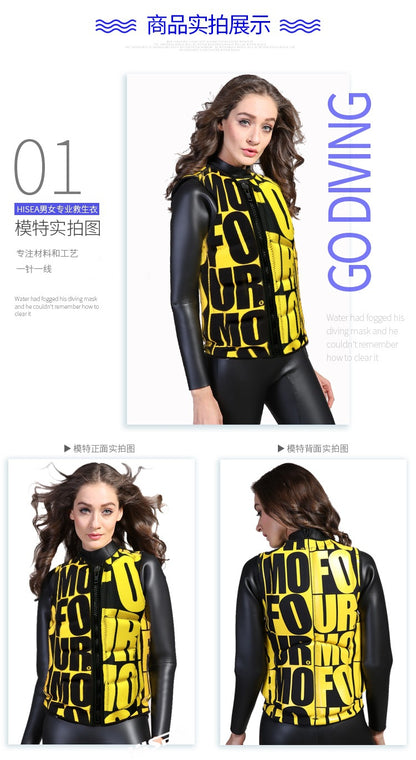 Life Vest Adults Surf Vest Motorboats Kayak Wakeboard Raft Rescue Boat Jet Ski Fishing Swimming Drifting Rescue Life Jacket