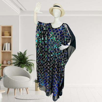 Beaded irregular dress for women's sequin dress