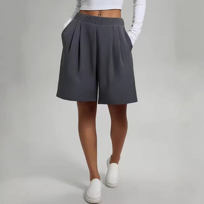 Womens Pants Womens Shorts Casual Loose Solid Color