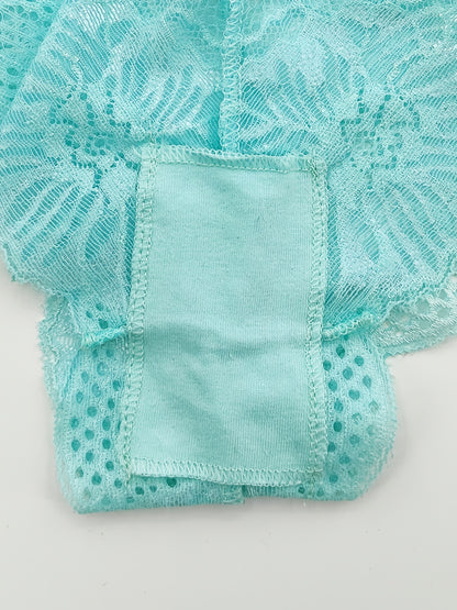 6pcs Jacquard Lace Bow Hipster Bikini Panties, Comfortable & Breathable Low Waist Briefs, Women's Lingerie & Underwear