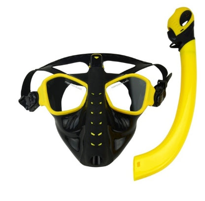 Snorkeling full cover full dry diving mask diving equipment silicone diving mask