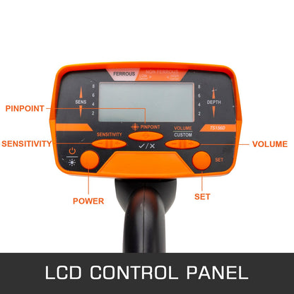 Metal Detector Waterproof Disc Metal Detectors Underwater Underground High Accuracy LCD Display Metal Detector For Adults And Children Headphone Automatic Detector Yellow 3010