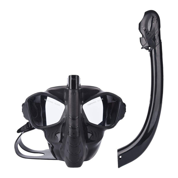 Snorkeling full cover full dry diving mask diving equipment silicone diving mask