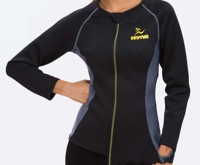 Workout Clothes Ladies Sweat Suit Outdoor Sports Yoga Sweat Tights Long-Sleeved Top Neoprene Wetsuits