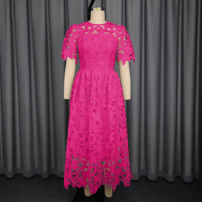 High-end Style Crew-neck Dress