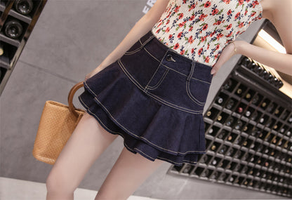 Denim Skirts For Small People To Wear Women'S Short Skirts With A Height Of 150Cm In Spring And Summer