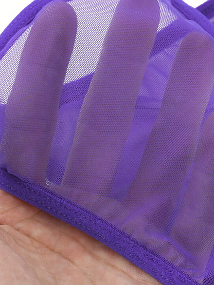 Sultry Mesh Teddy Bodysuit - Plunging Backless, Seductive, Comfortable, Breathable, and Stretchy Women's Lingerie & Underwear for a Confident Night - Soft Fabric, Adjustable Straps, and Sexy Halter Neck Design