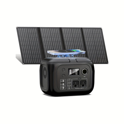 Portable Power Station 300W Solar Generator (Solar Panel Not Included), High-Capacity Battery Pack, 110V Pure Sine Wave AC Outlet, DC USB Mobile Power Supply for Camping, RV Trips, CPAP Machines, and Hurricanes, Outdoor Energ