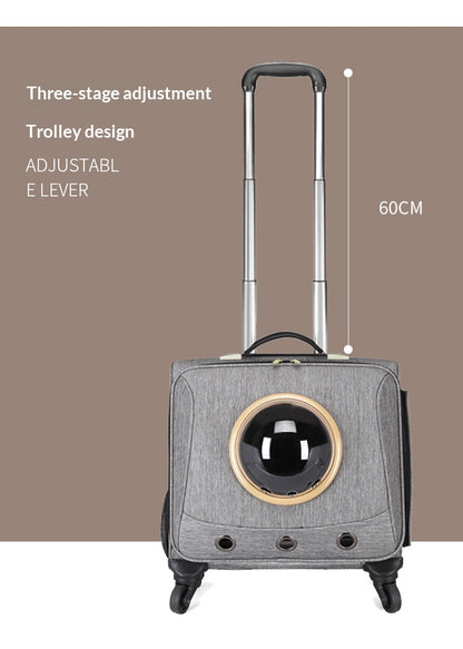 Universal-wheel Portable Pet Travel Carrier