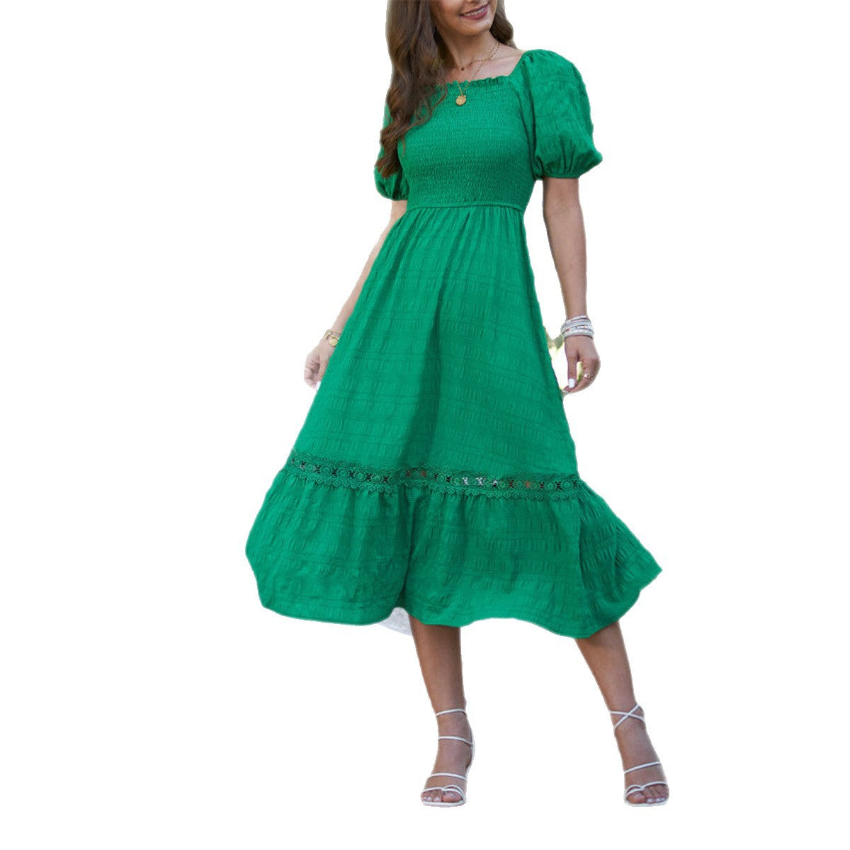 Short Sleeve Long Dress Women's Dress