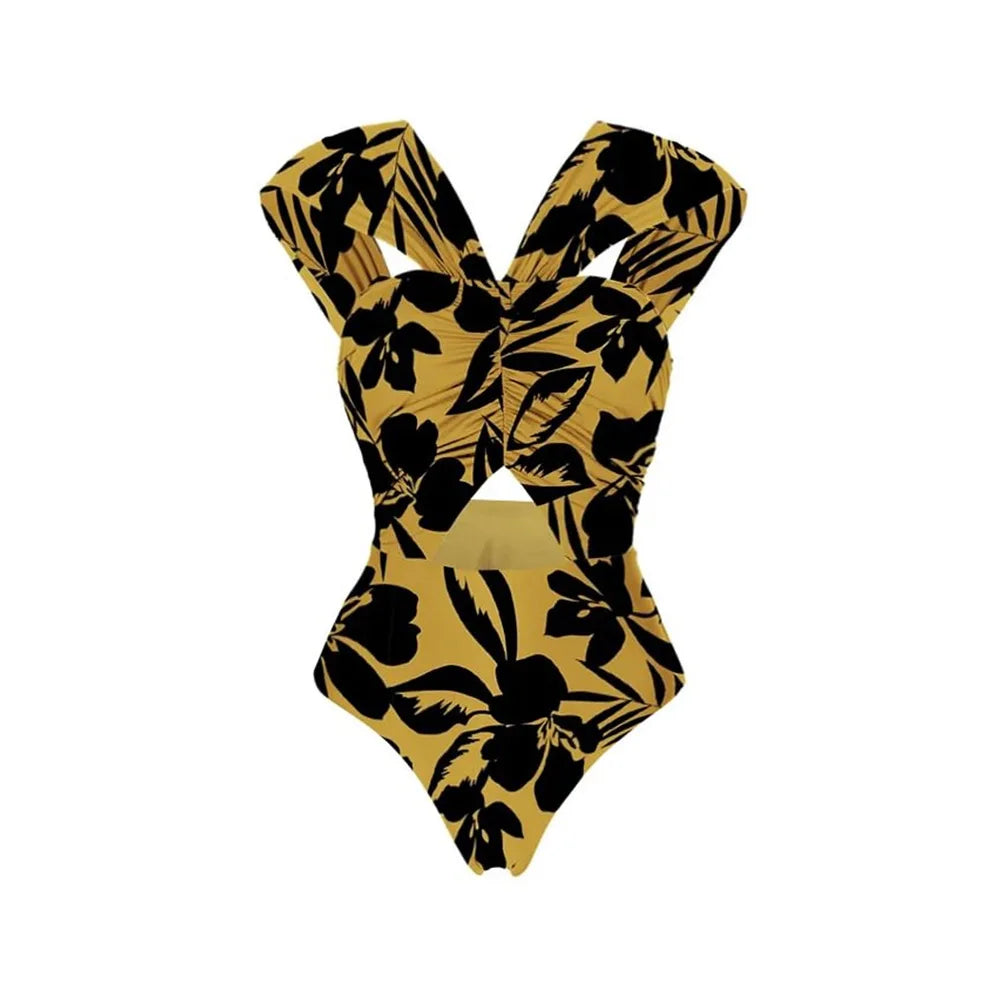 Bikini Bodysuit Swimwear Women With Skirt Bathing Suit Summer New Tassels Splice Beachwear Holiday Bikini Cover Ups Outfits