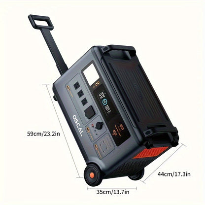 OSCAL PowerMax 6000 Portable Power Station - Surge 12000W, Expandable Solar Generator with 4 AC Outlets, Fast Charge in 1.2 Hours, 10ms UPS for Home Emergency, Camping & Road Trips