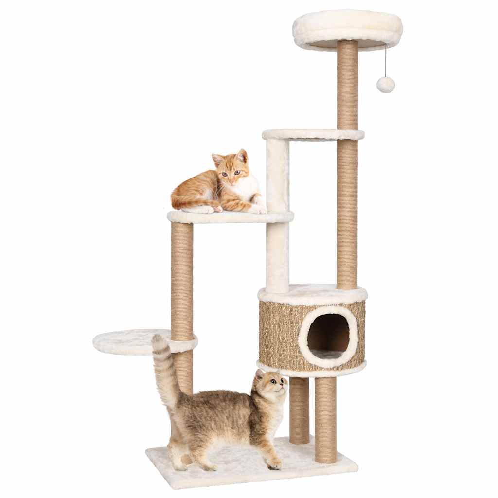 Cat Tree with Luxurious Cushion 148 cm Seagrass