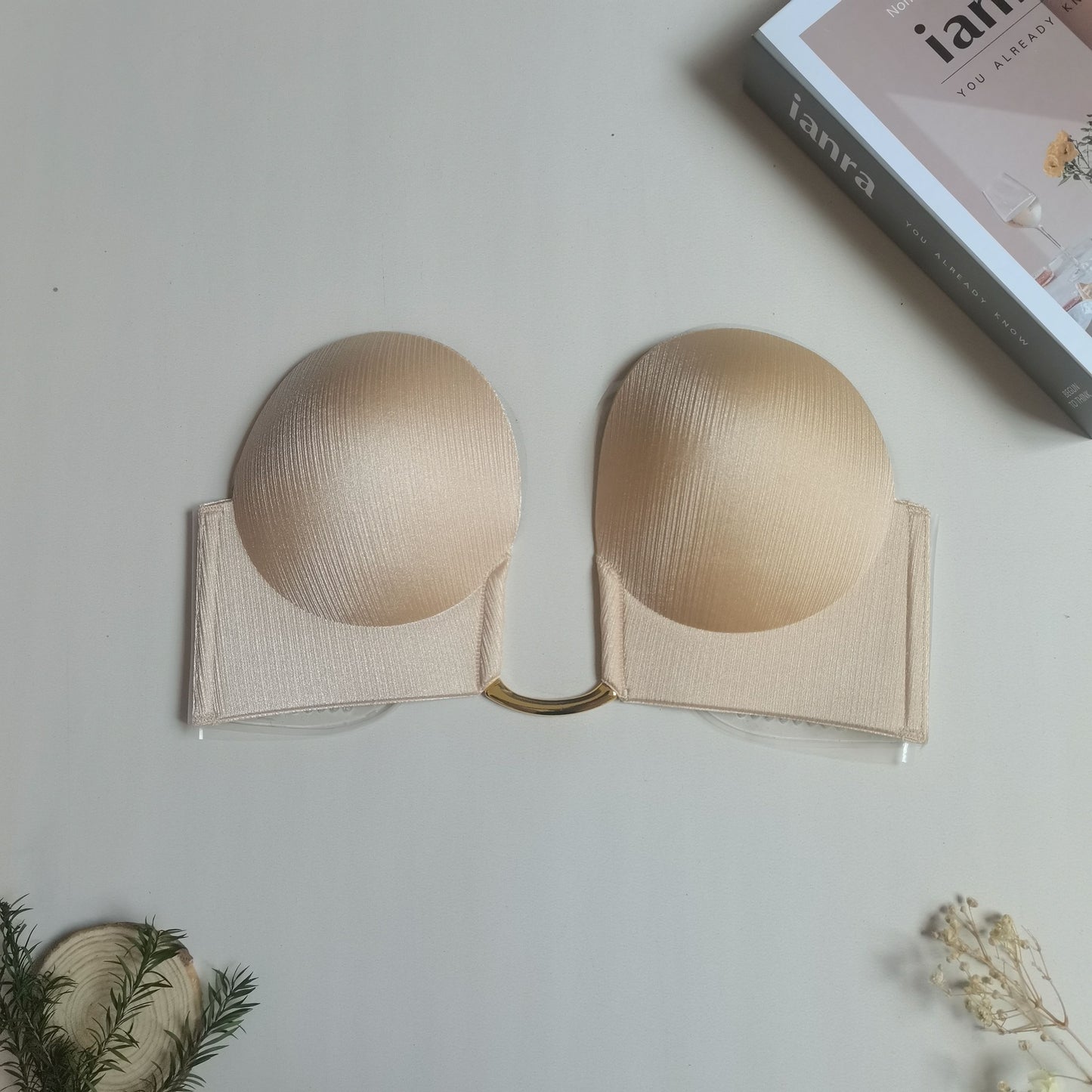 [Seamless Push Up Bra] Strapless & Seamless Push Up Scoop Bra - Invisible Stick-On Lift Bra, Women's Lingerie & Underwear Accessories