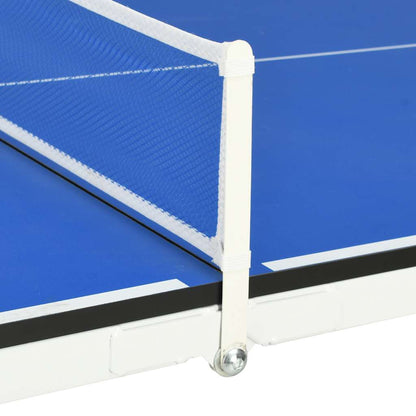 5-foot ping pong table with net, 152 x 76 x 66 cm, blue