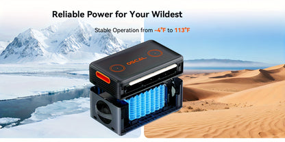 OSCAL 2400W Solar Generator PowerMax 2400 | 1872Wh Portable Power Station with 1.45H Full Charging, APP Control, Battery Backup for Home, Camping & RVs, 4800W Peak, LiFePO4 Battery, Metal & Plastic Construction