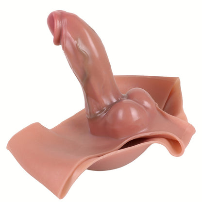 SXXY Realistic Dildo Sleeve with 8.27inch Hollow Penis - Liquid Silicone, Adult Toy for Men & Women, No Battery Needed, Discreet Packaging