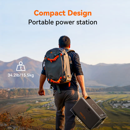 OSCAL PowerMax 1800 Power Station with 2X200W Solar Panel, 400W Solar Panel, 1024Wh Solar Generator, 800W Fast Charging, APP Control Battery Backup for Home, Camping & RVs, Portable Power Station with Solar Panel, Generator f