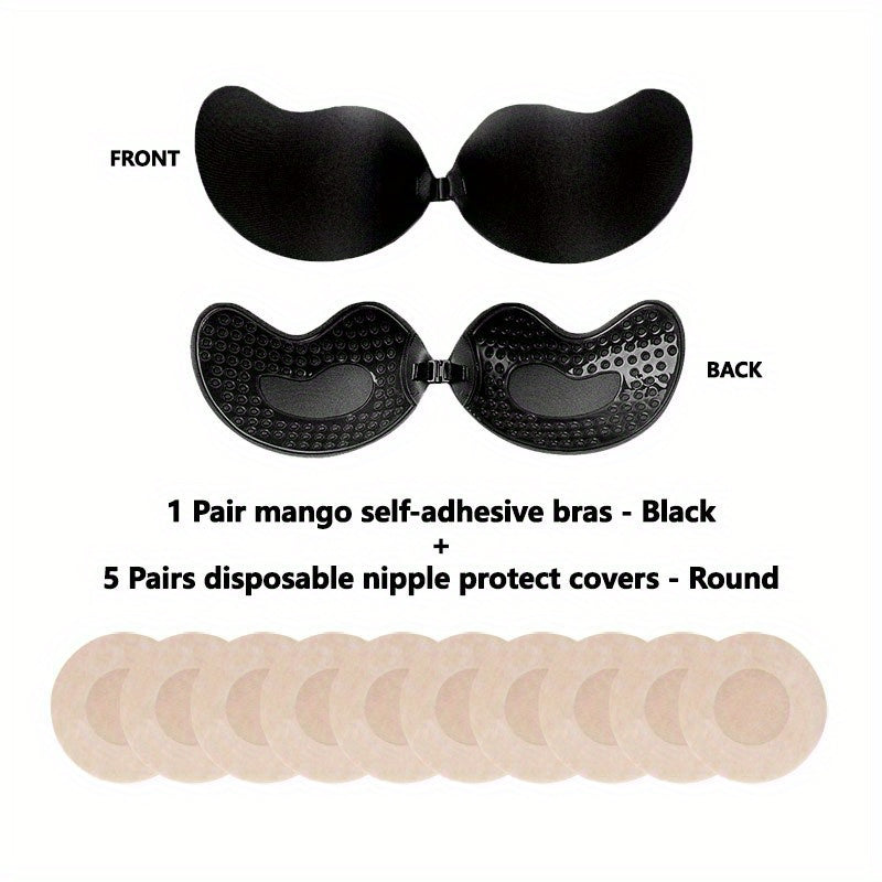 Invisible Stick-On Lift Bra, Comfort Strapless & Seamless Push Up Anti-convex Bra, Women's Lingerie & Underwear Accessories