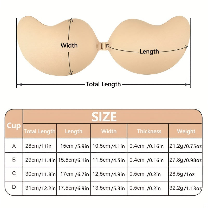 Invisible Stick-On Lift Bra, Comfort Strapless & Seamless Push Up Anti-convex Bra, Women's Lingerie & Underwear Accessories