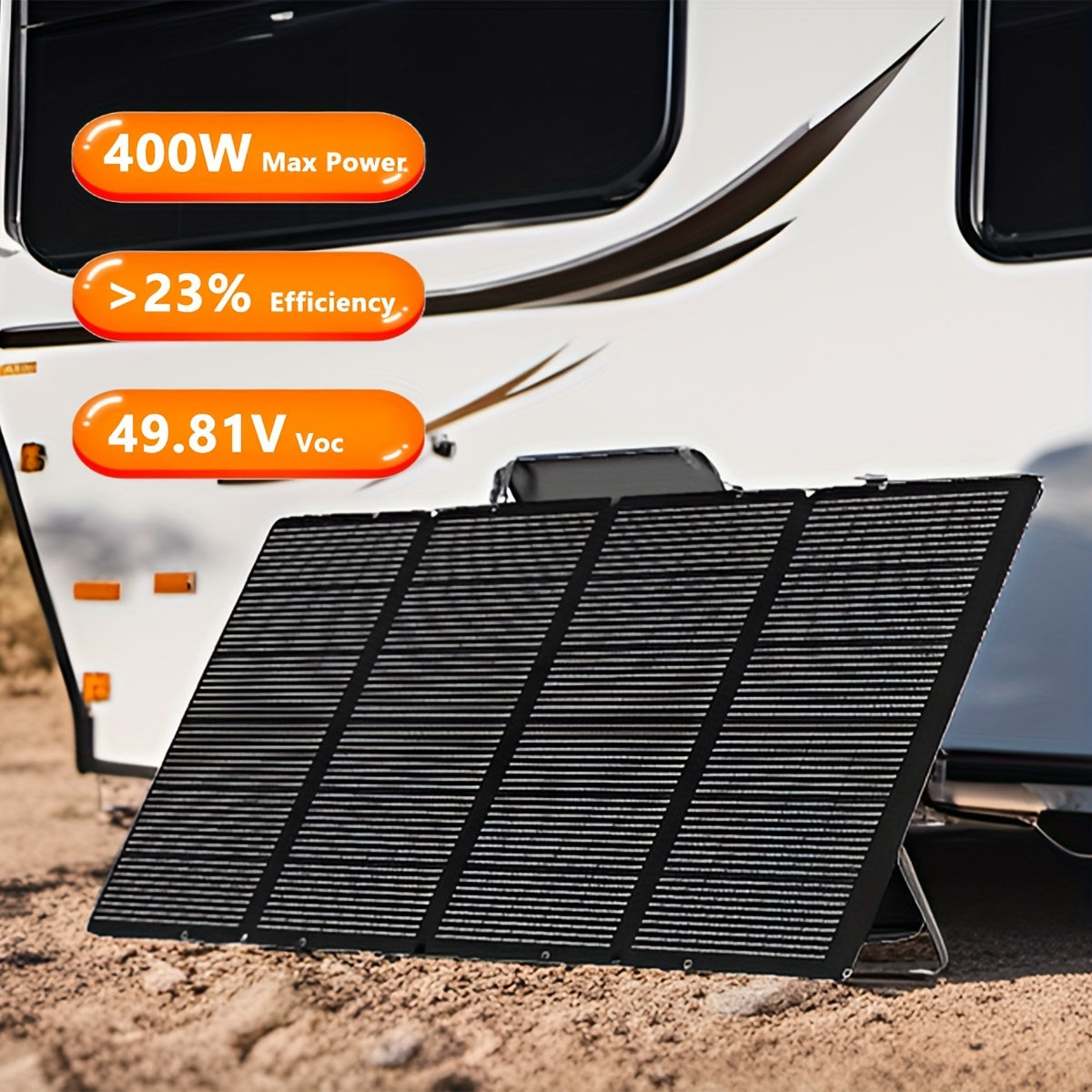 NURZVIY 400/200 Watts Foldable Solar Panel, Luggable & Durable, Portable 400W/200 Solar Charger Complete With Adjustable Stand Case, 40V For Outdoor Adventures RV Solar Generator, Without Battery