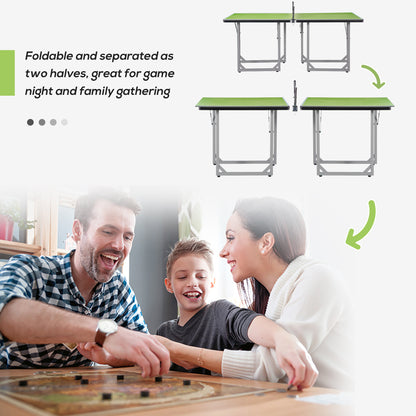 6ft Table Tennis Table, Ping Pong Table With Net, Foldable And Portable Ping Pong Set For Indoor Outdoor Use, Easy Assemble, Midsize, Green