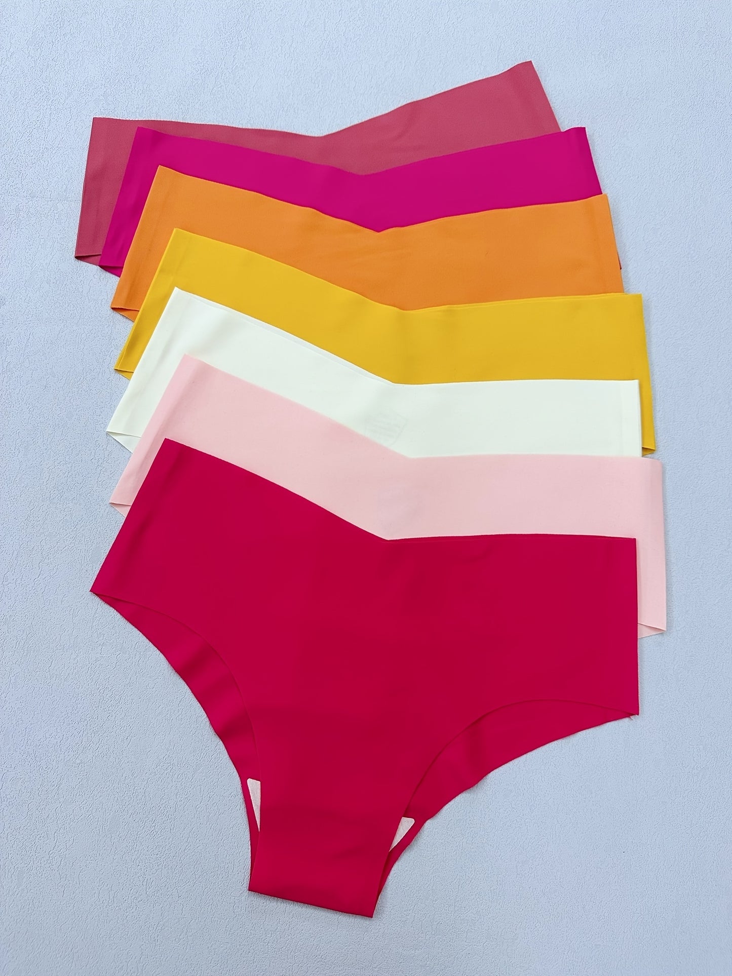 7pcs Seamless Solid Briefs, Comfy & Breathable Stretchy Intimates Panties, Women's Lingerie & Underwear