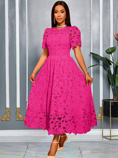 High-end Style Crew-neck Dress