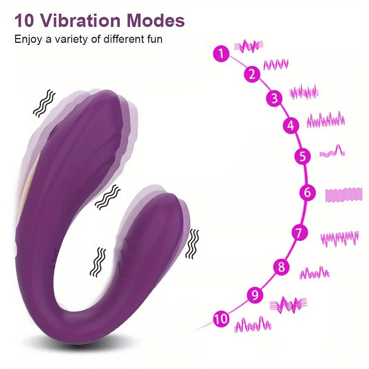 10 Vibrator Modes - Rabbit Vibrator - G-Spot & Clitoral Stimulator For Women, Couples' Anal Dildo Massager Adult Toy