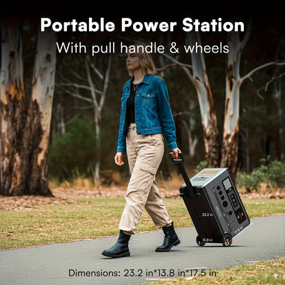 OSCAL 3600Wh Solar Generator PowerMax 3600 with 3x400W Panel | 4 AC Outputs (7200W Peak), 1.2H Full Charging, App Control, Emergency Power Station for Home, Camping & RVs, Includes Bonus 30W Solar Panel