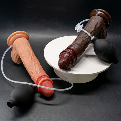Dildo - Liquid Silicone Squirting Dildo, Squeezing, Ultra-Realistic Dildo, Simulated Ejaculation Penis Female Masturbator, Sex Toy