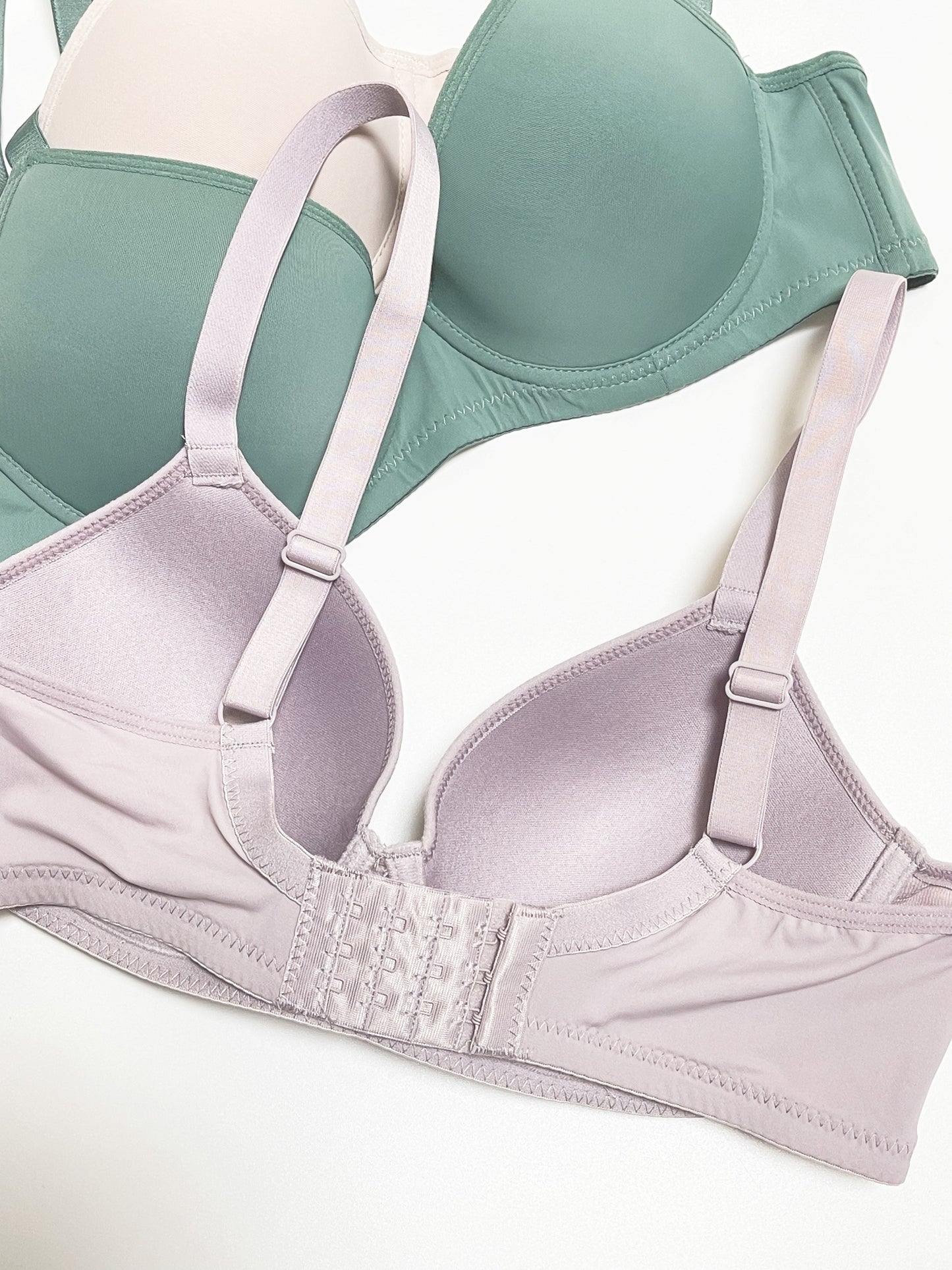 3pcs Comfy Seamless Bras, Simple Solid Push Up Everyday Bra for Women, Breathable Lingerie & Underwear