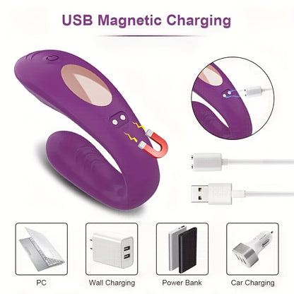 10 Vibrator Modes - Rabbit Vibrator - G-Spot & Clitoral Stimulator For Women, Couples' Anal Dildo Massager Adult Toy