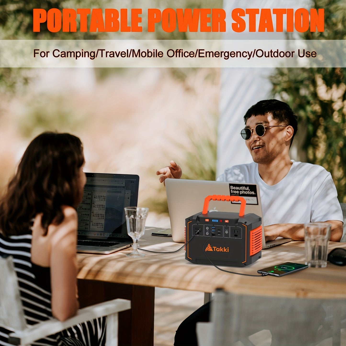 Portable Solar Generator with Solar Panels - 350W/150W Peak & Power Station, 240Wh/111Wh/88.8Wh, /USB Outlets, Compatible for Camping, Emergency Backup, CPAP, Fans, Laptops, Mini Fridge (Solar Panels Included)
